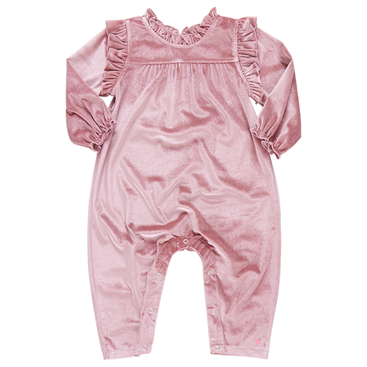 Baby Girls' Velour Kalani Jumper-Mauve