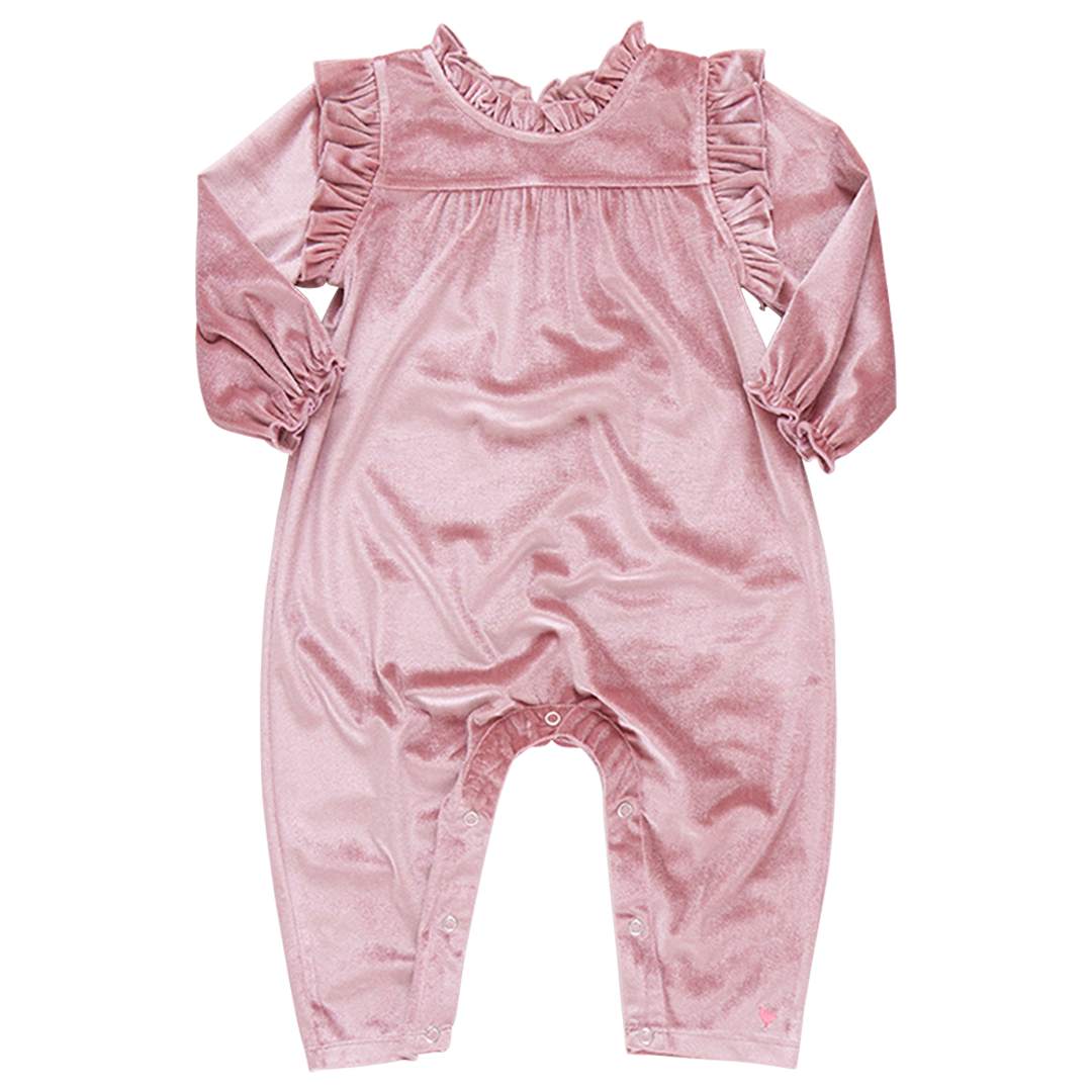 Baby Girls' Velour Kalani Jumper-Mauve