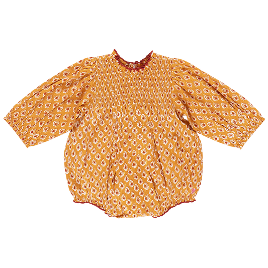 Baby Girls' Stevie Puff Sleeve Bubble-Gold Tear Drop