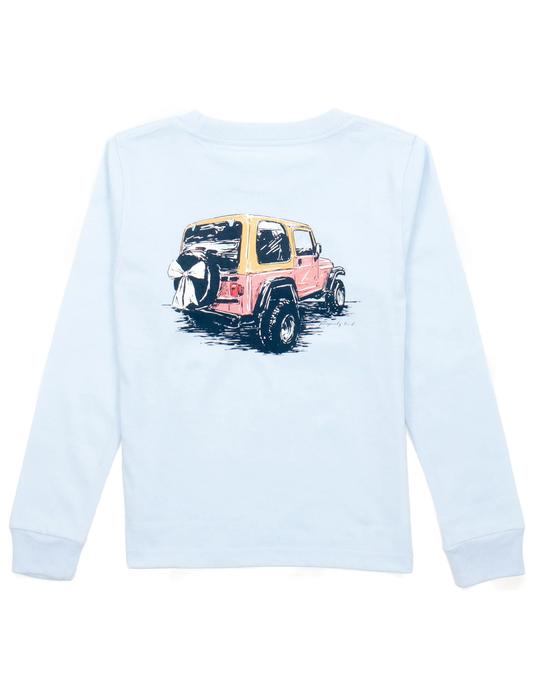 Girls Pink Adventure Long Sleeve Periwinkle
