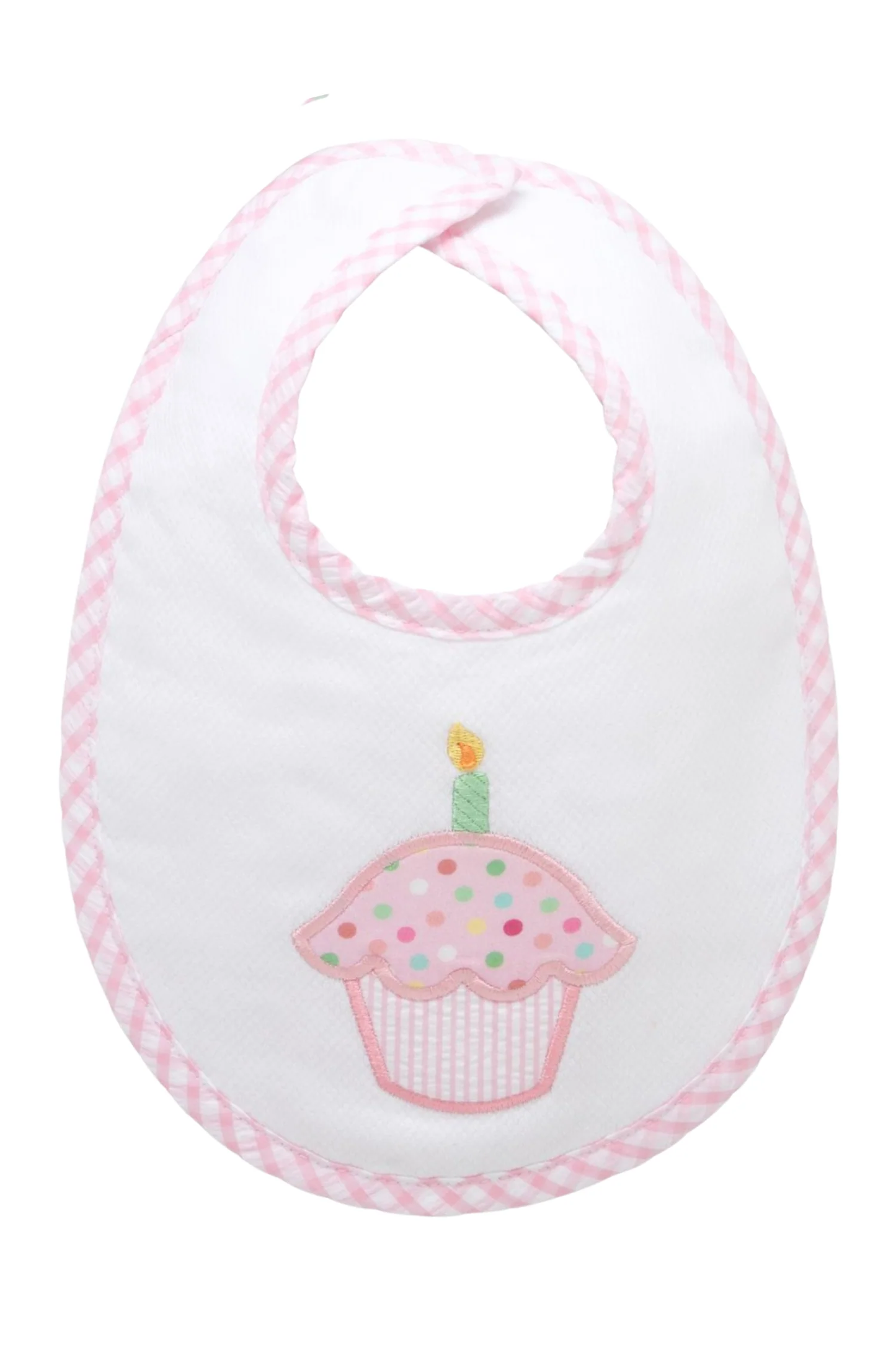 Cupcake Applique Basic Bib - Pink
