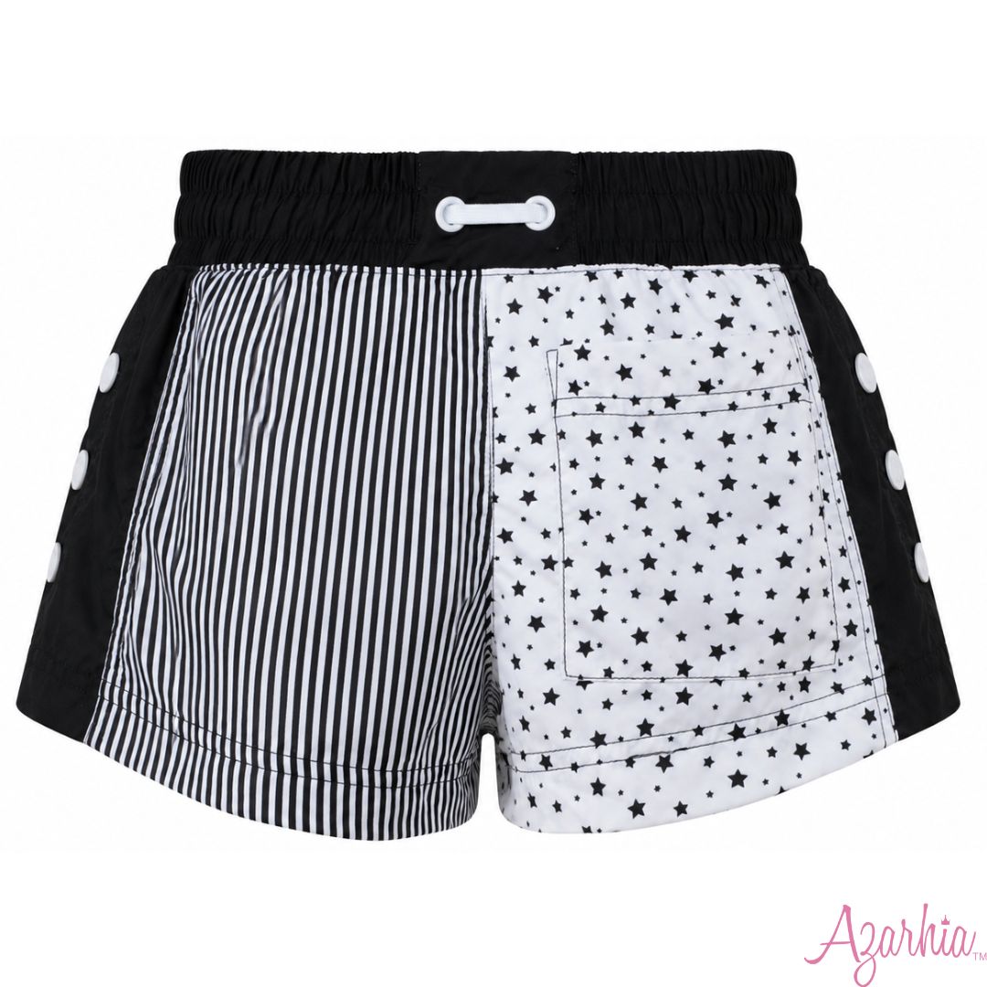 Stars and Stripes Games Day Color Block Short - Black