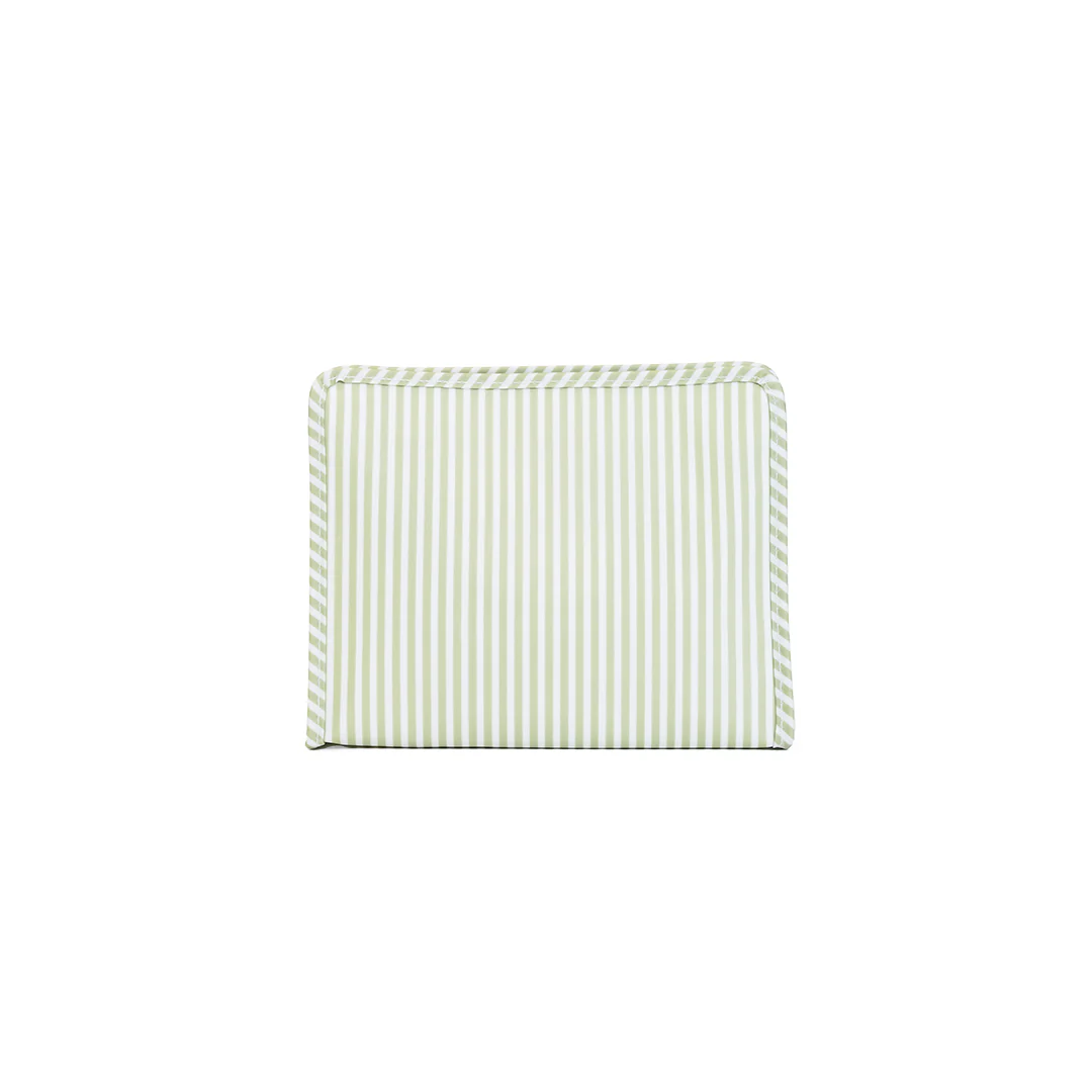 Roadie Large Zip Pouch - Pimlico Stripe Sage