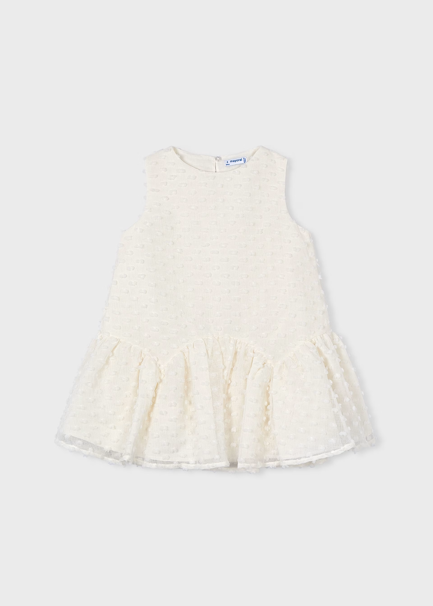 Girl Plumeti Dress - Cream