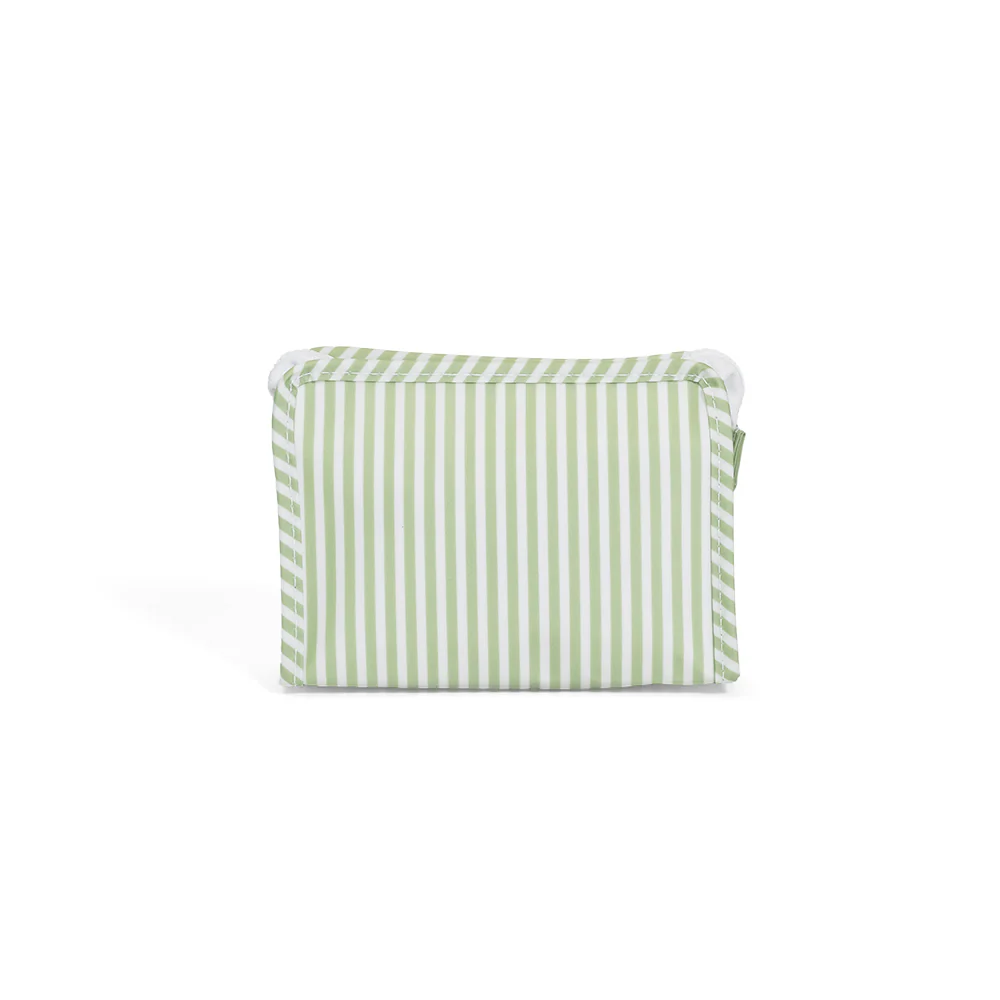 Roadie Large Zip Pouch - Pimlico Stripe Sage