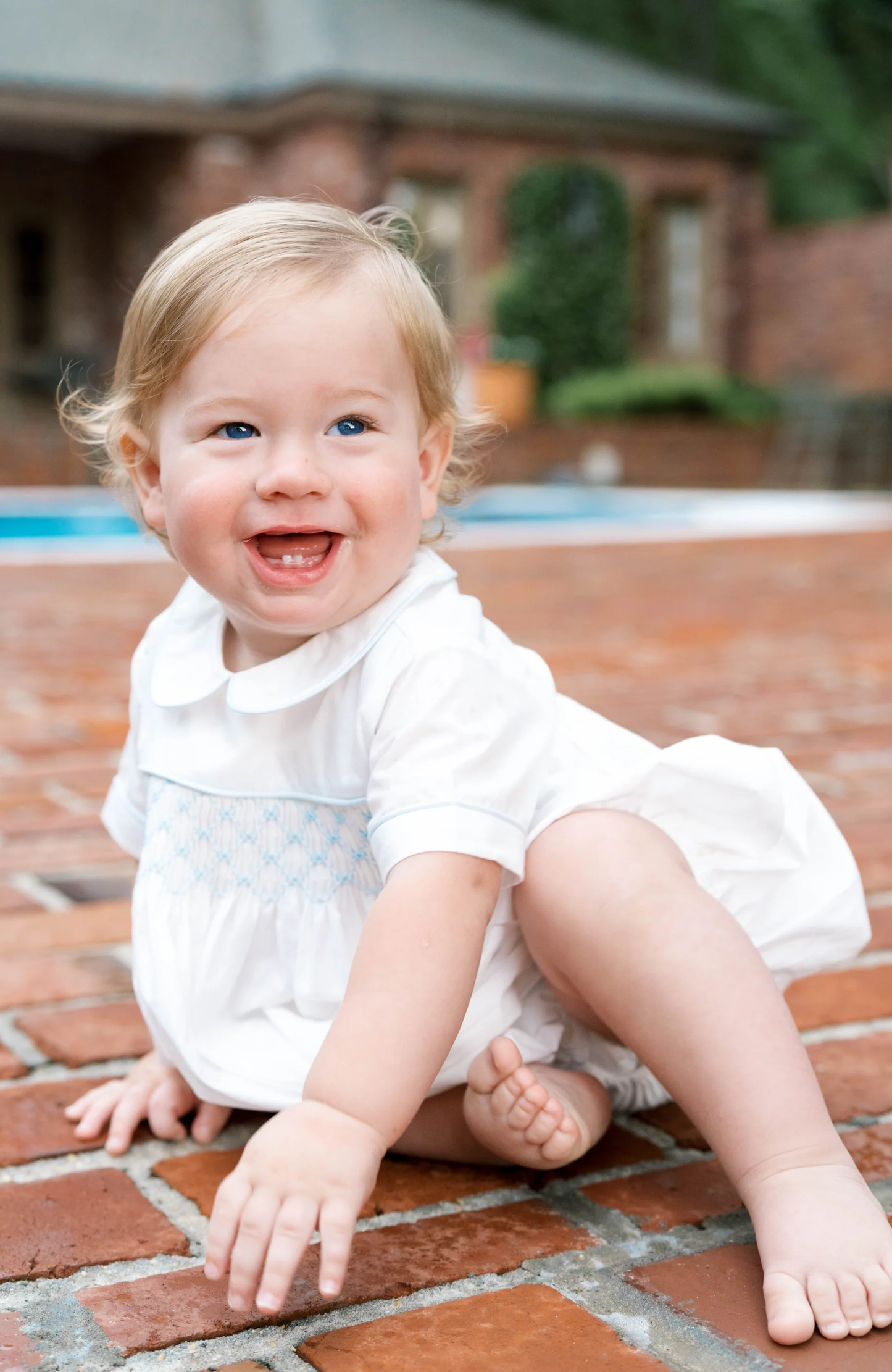 Graham Bubble - Blessings White Batiste with White Trim