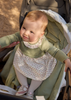 Newborn Girl Knit Dress - Bay Leaf