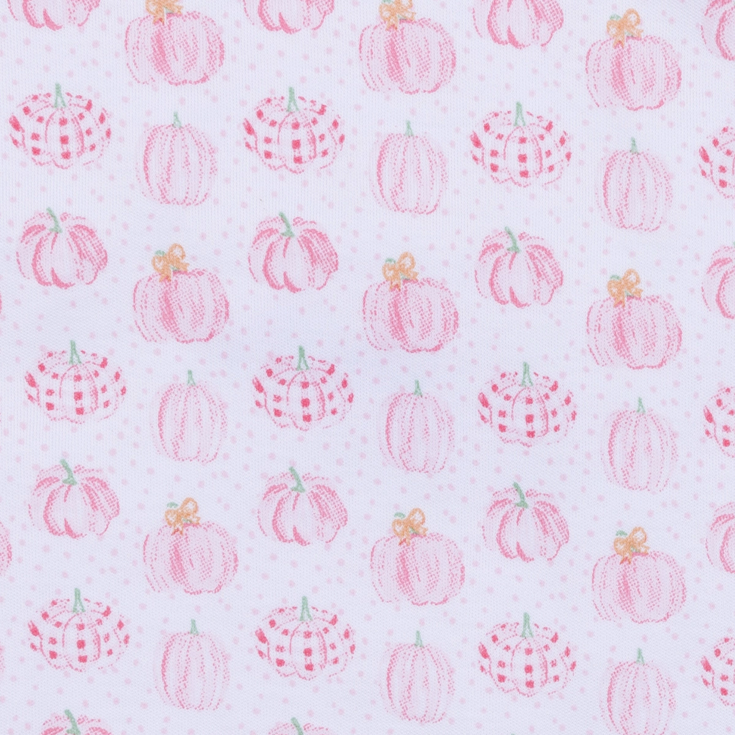 Precious Pumpkins Printed Ruffle Zipper Footie - Pink