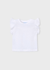 Girl Ruffled T-shirt - White