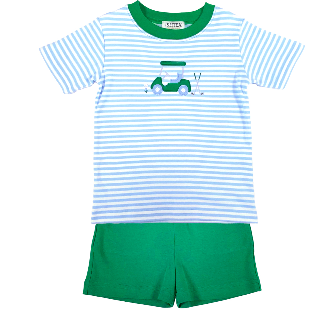 Golf Cart Boy's Short Set