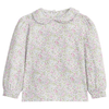 Ruffled Peter Pan Blouse - Lavender Gables Floral