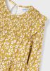 Girl Printed Dress - Mustard