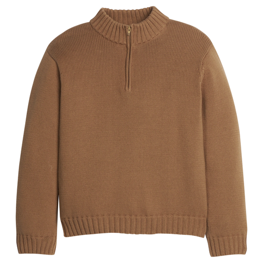 Quarter Zip Sweater - Chestnut