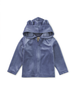 Bear Ears Velour Baby Hoodie - Naval Blue