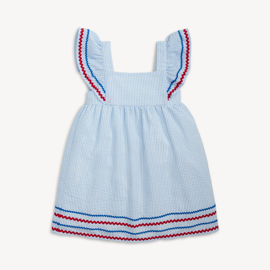 Magnetic Dress Seersucker Stripe