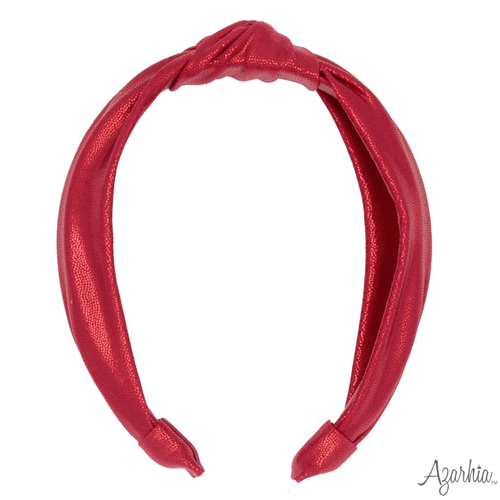 Top Knot Headband in Crimson Shimmer