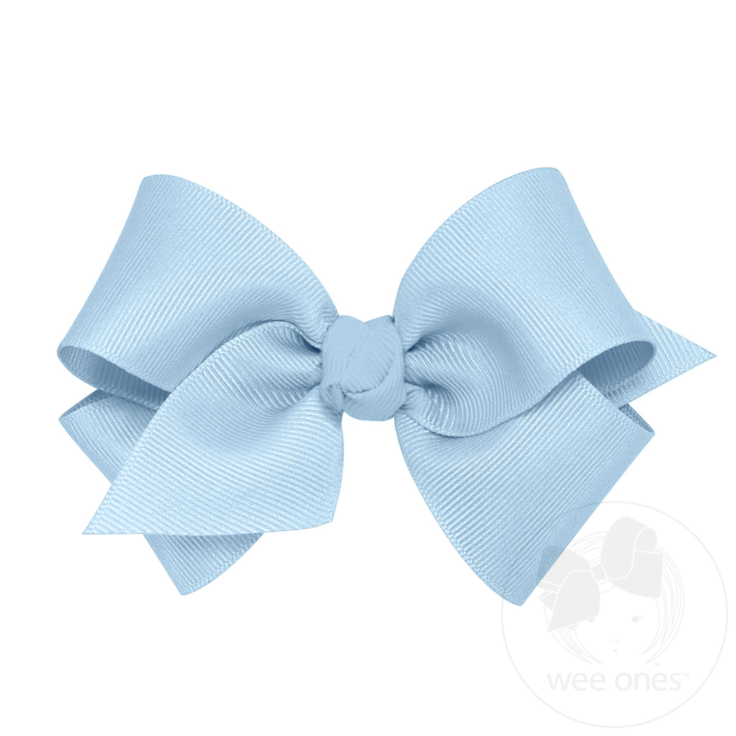 Small Classic Grosgrain Hair Bow (Knot Wrap) - Millennium Blue