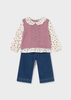 Baby Pants and Top Set - Violet Mix