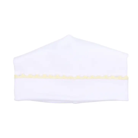 Baby Joy Yellow Crochet Trim Hat