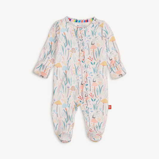 Magnetic Convertible Footie - Shroom and Bloom with Ruffles