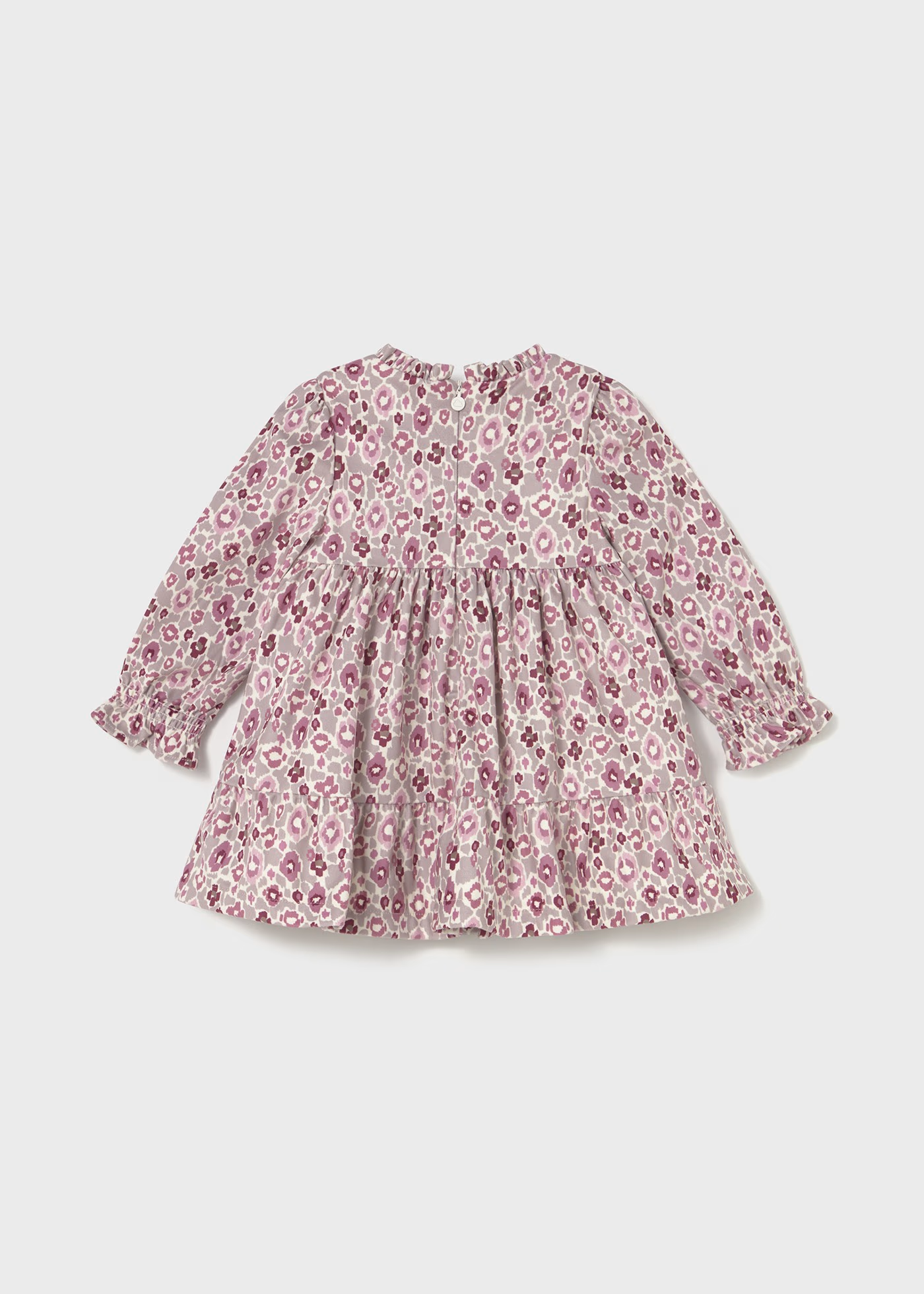 Baby Ruffled Velvet Dress - Quartz