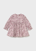 Baby Ruffled Velvet Dress - Quartz