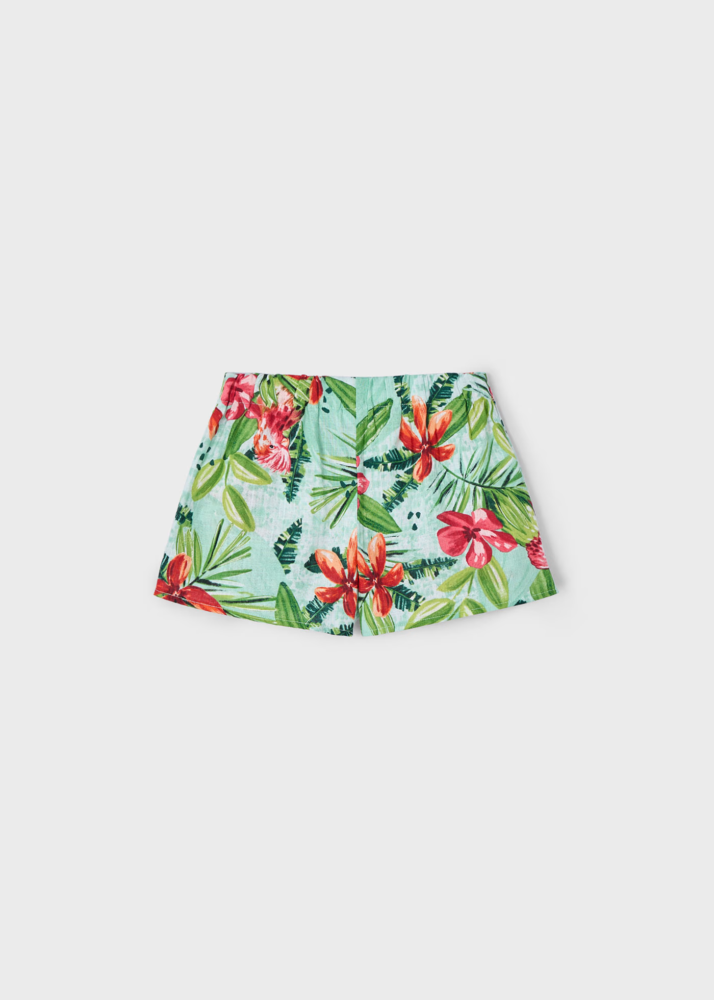 Girl Tropical Print Skort - Water