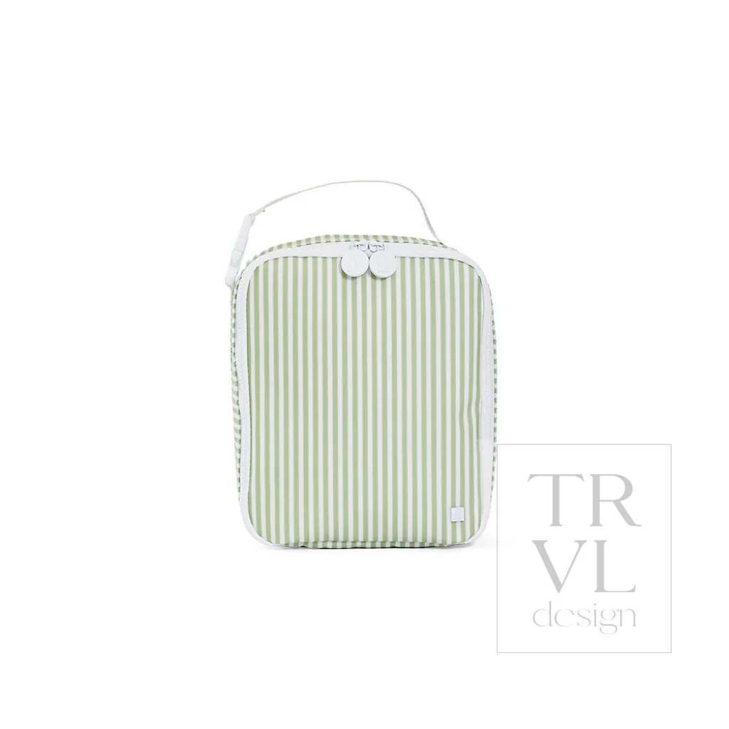 Lunch Box Insulated Lunch Bag - Pimlico Stripe Sage