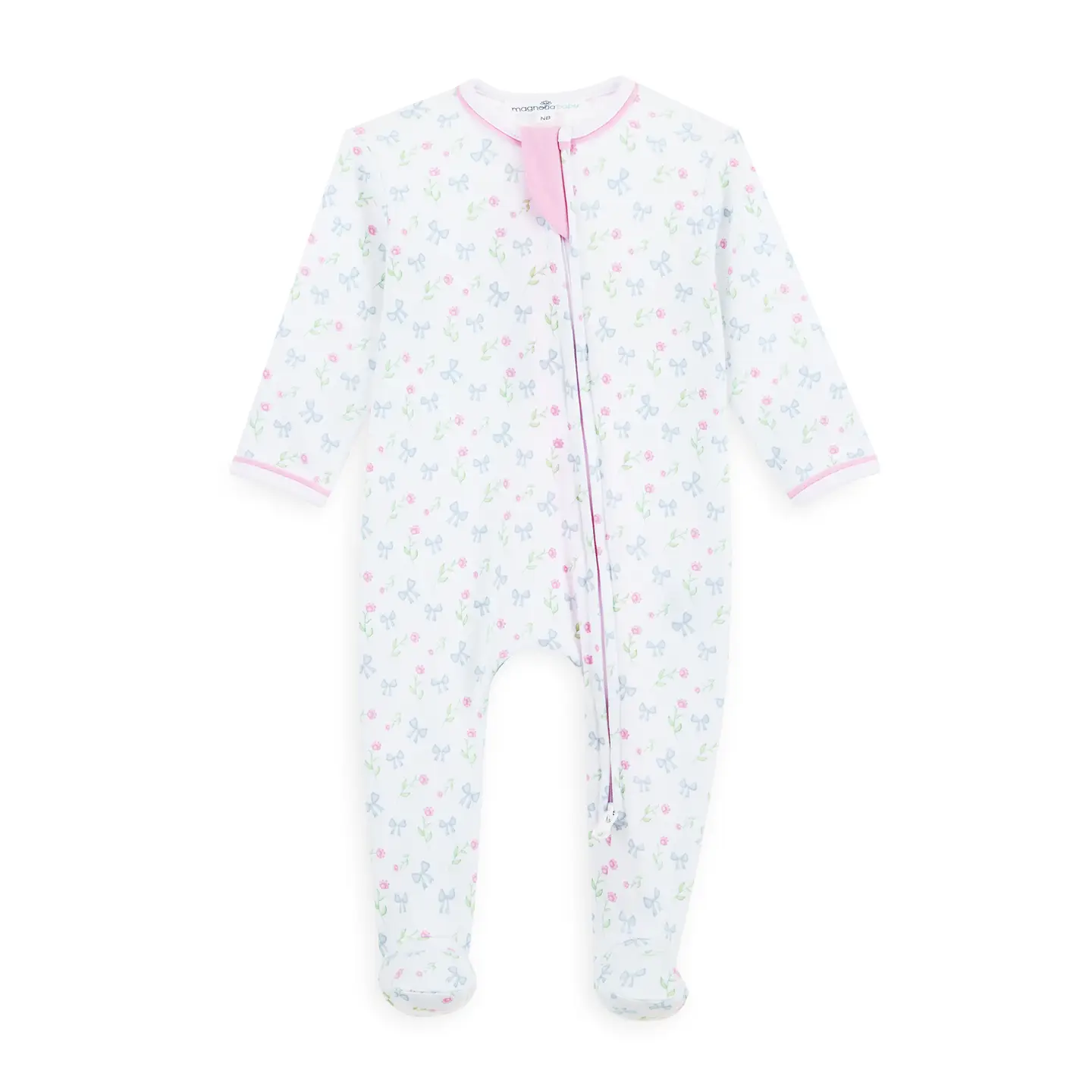 Evelyn's Classics Print Zip Footie
