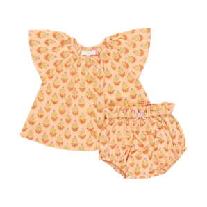 Baby Girls Willow 2-Piece Set - Orange Dahlia