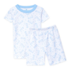 Darling Cowboy Boots Short Pajamas - Light Blue