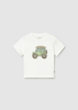 Baby Applique T-shirt - Cream Car Print