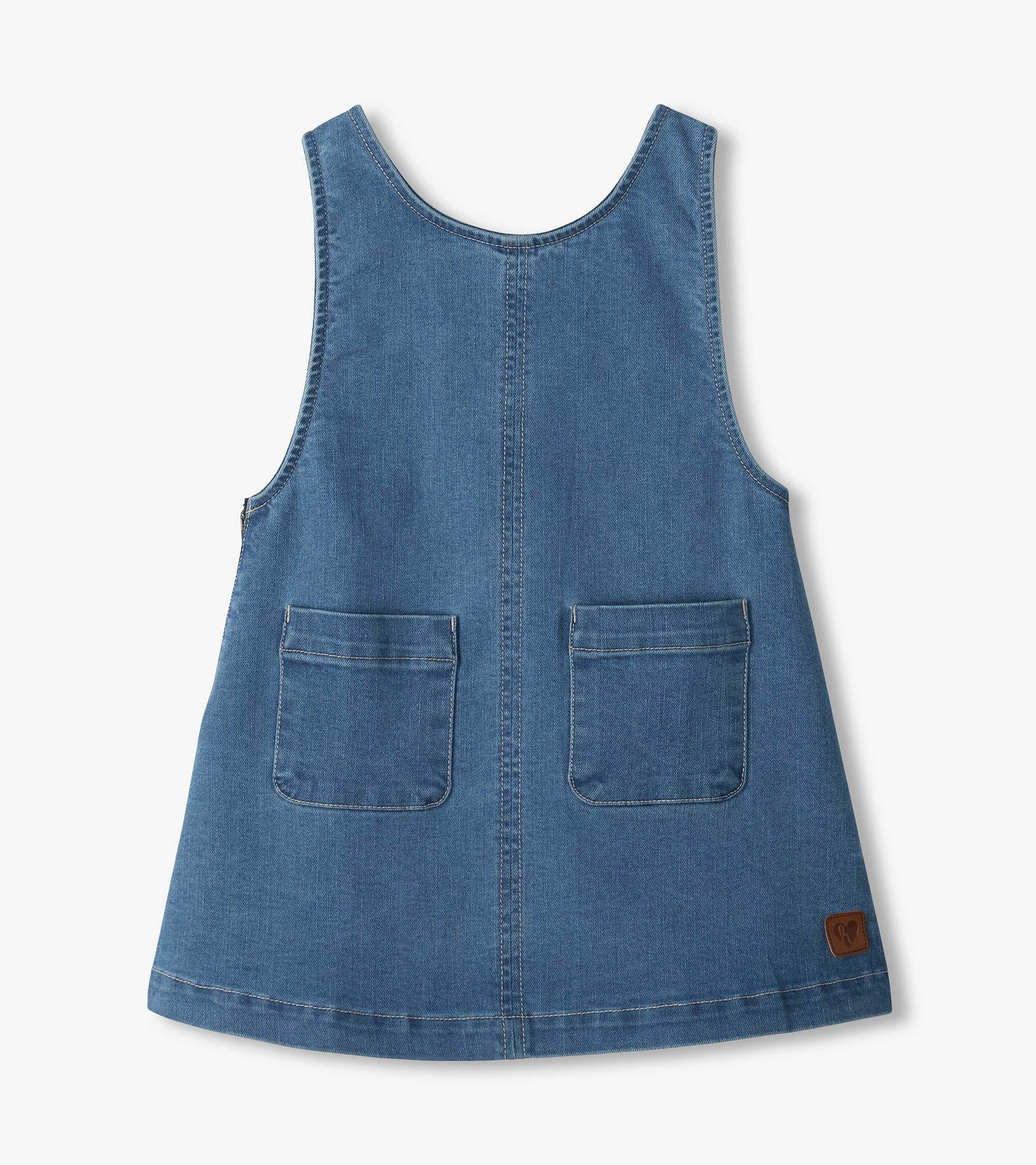 Stretch Denim Pinafore Dress