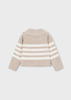 Girl Striped Knit Sweater - Heather Toffee