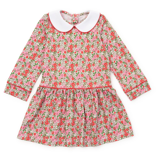 Lillian Girls' Dress - Floral Noel