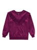 Velour Ruffle Tunic Top - Berry