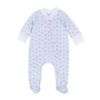 Precious Pumpkins Printed Zipper Footie - Light Blue