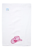 Cowgirl Hat Applique Burp - Pink