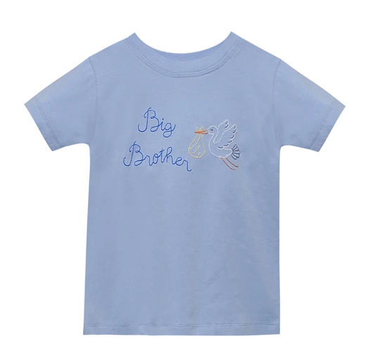 Blue Houston Shirt - Big Brother with Stork