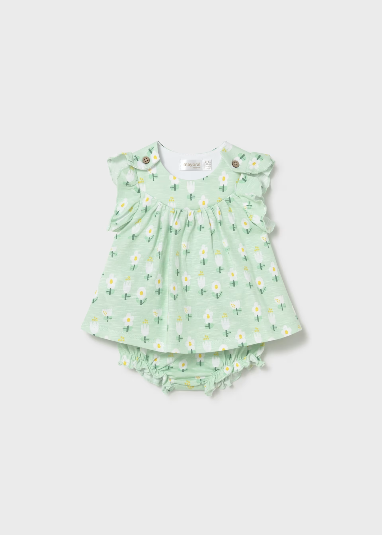 Newborn Girl Printed Knit Dress - Daisy