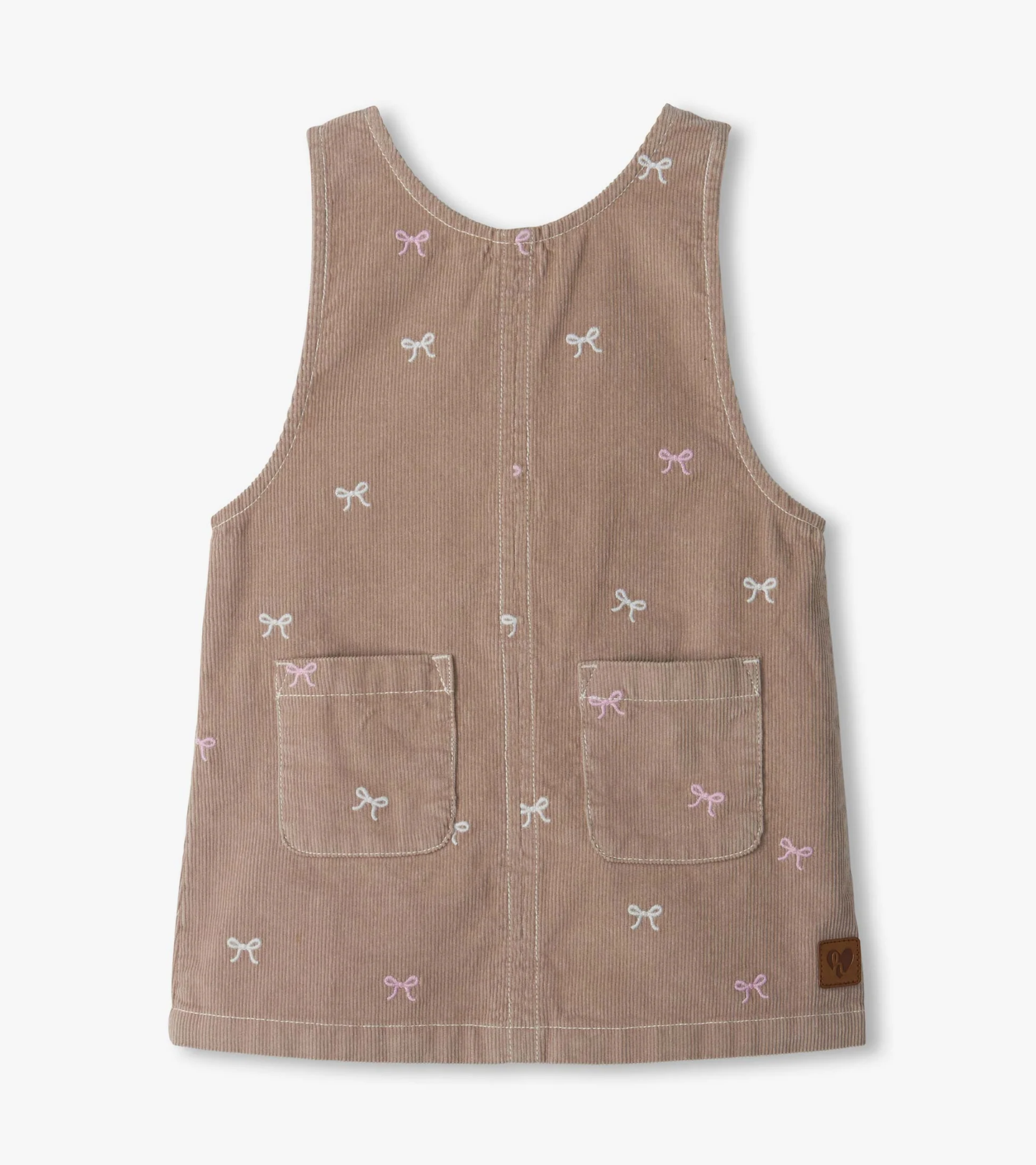 Bow Embroidered Fin Whale Cor Pinafore