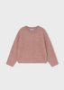 Girl Knit Sweater With Pearls - Quartz