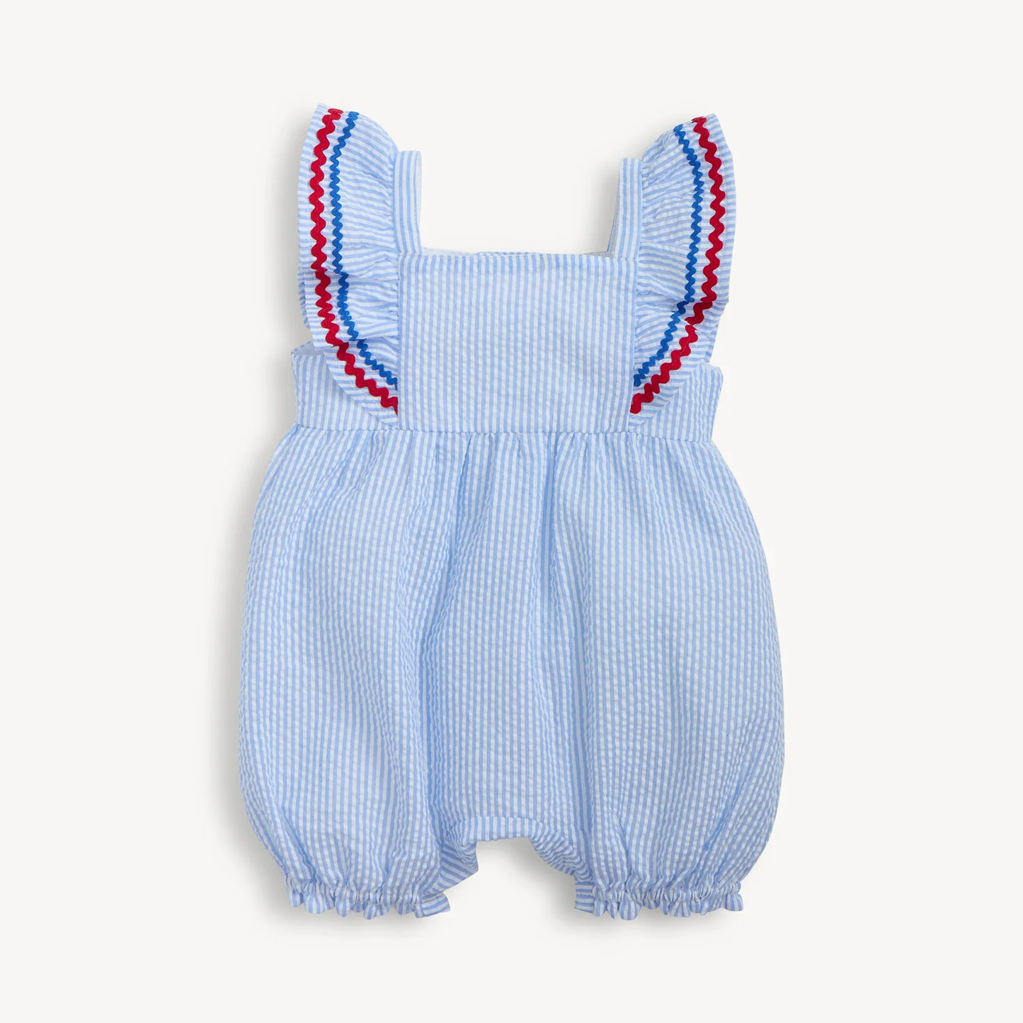 Magnetic Romper Seersucker Stripe