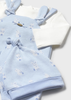 Newborn Boy One Piece with Hat - Sky