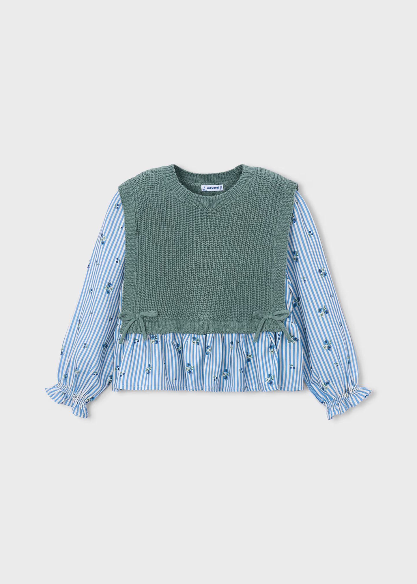 Girl Shirt With Top - Bay Leaf
