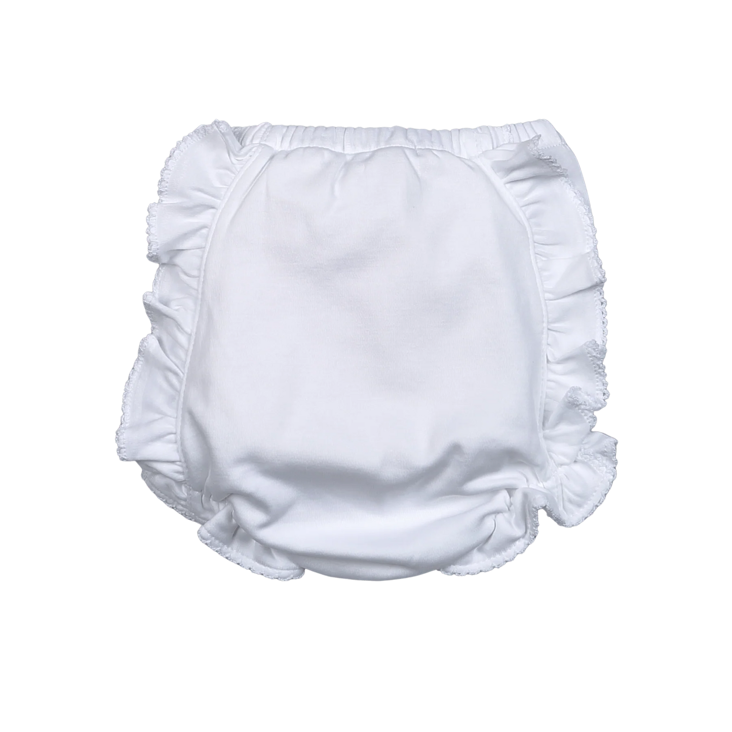 Monogram Me Pima Diaper Cover - White