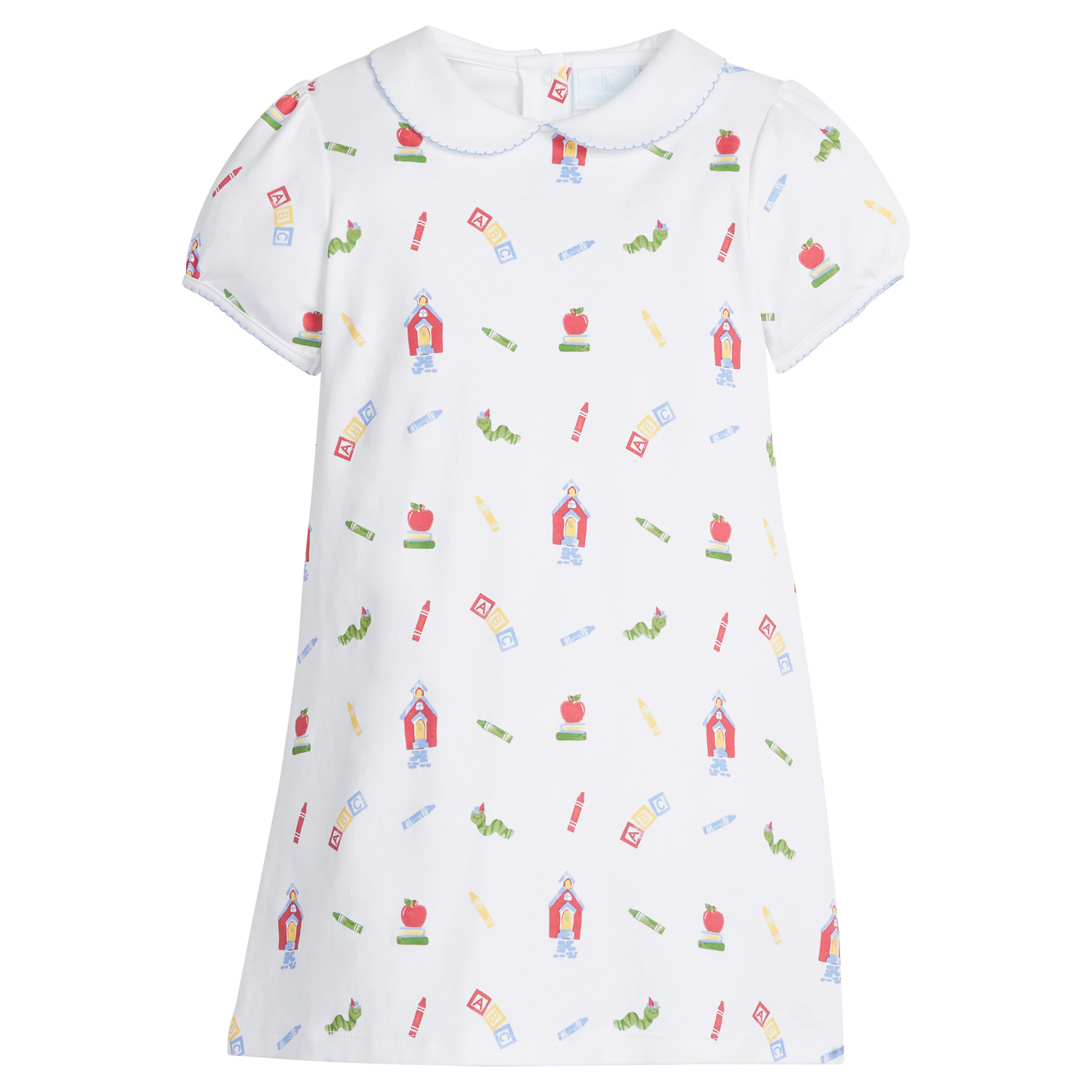 Printed Peter Pan Dress - School Days