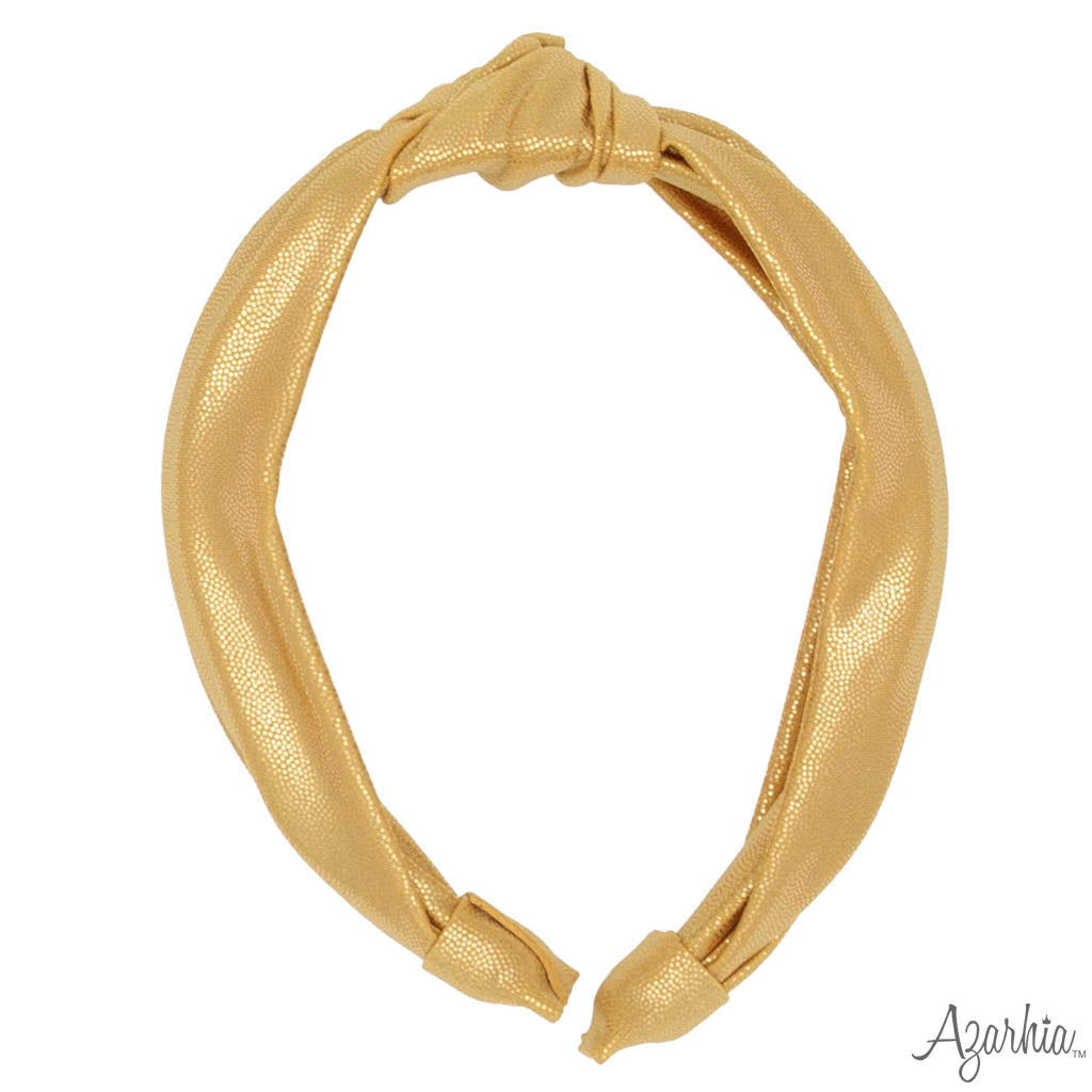 Top Knot Headband in Gold Shimmer