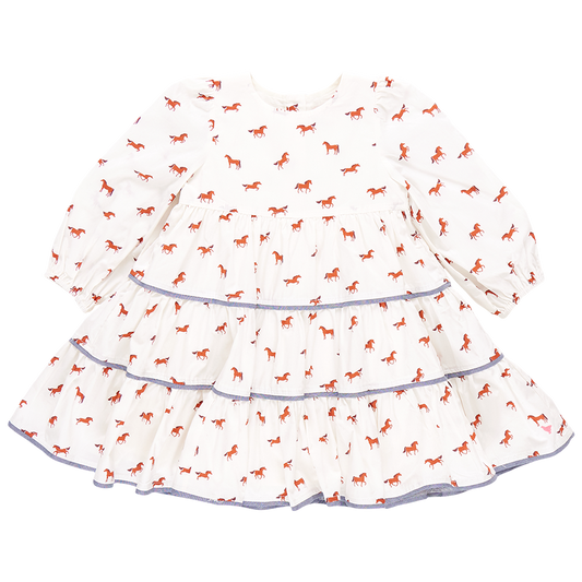 Girls' Julia Dress-Tiny Horses