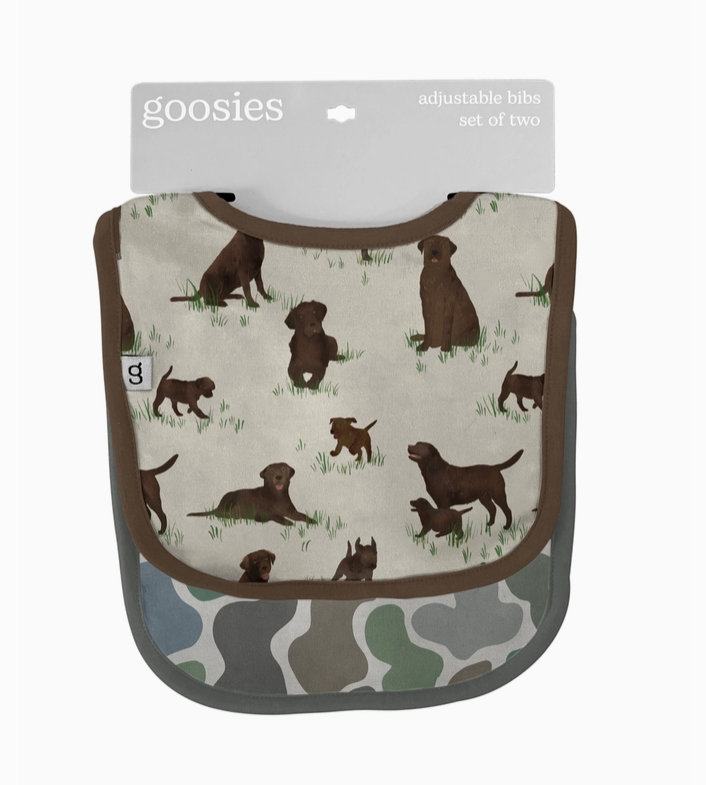 Labrador Dogs & Camo Bibs - Set of 2